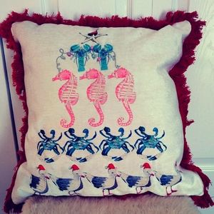 Coastal Decor Christmas Pillow